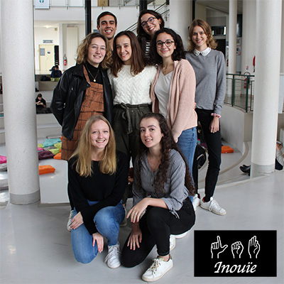 L'équipe de l'association Inouïe qui souhaite initier les étudiants de l'ICES à la LSF