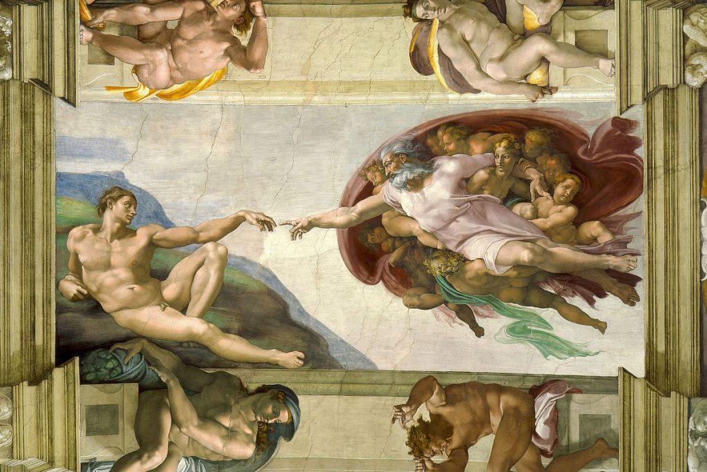 La création d'Adam selon Michel-Ange