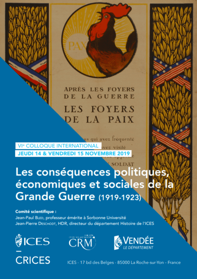 Colloque International à l'ICES sur les conséquences de le Grande Guerre