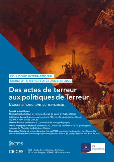 Colloque à l'ICES - "Les actes de Terreur et les politiques de Terreur"