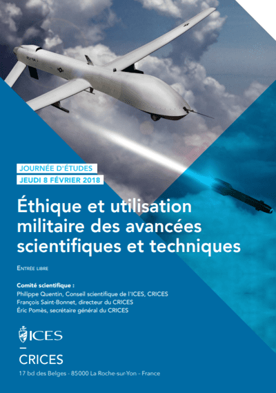 Journée d'Études à l'ICES "Éthique et utilisation militaire..."