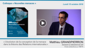 Podcast du colloque de l'ICES : "Nouvelles menaces"