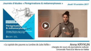 Podcast de la journée d'études à l'ICES "Pérégrinations et métamorphoses..."