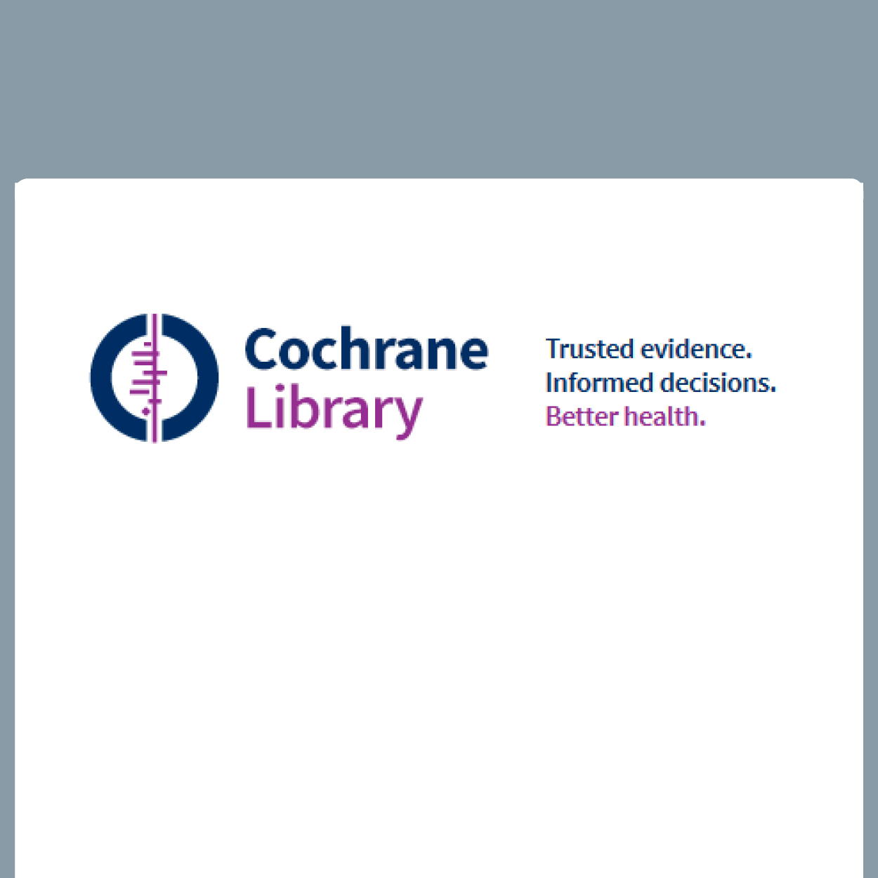 visuel COCHRANE LIBRARY