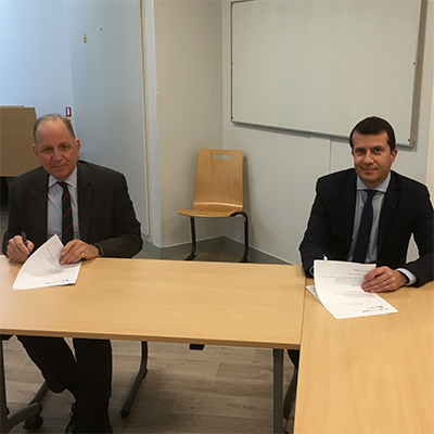 Signature de Convention entre l'ICES et l'INFN Nantes