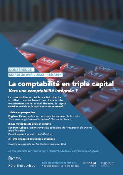ICES Conférence Master CCA Comptabilité En Triple Capital