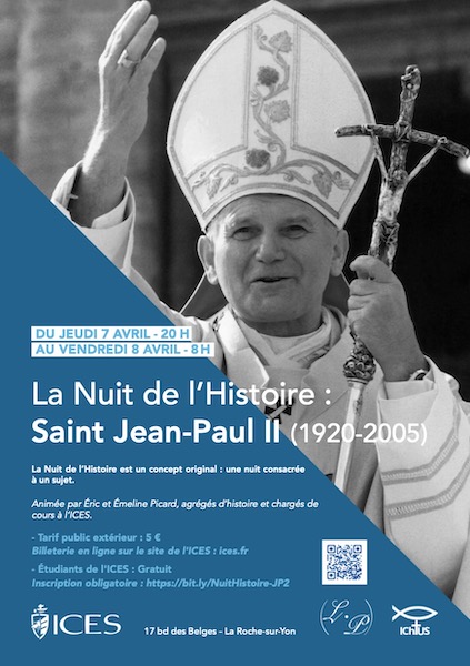 ICES Nuit Histoire Jean Paul 2 Affiche