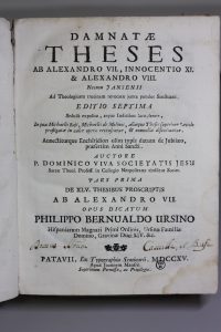 Damnatae Theses, de Dominico Viva 