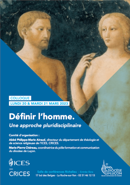 Affiche du colloque Définir l'homme