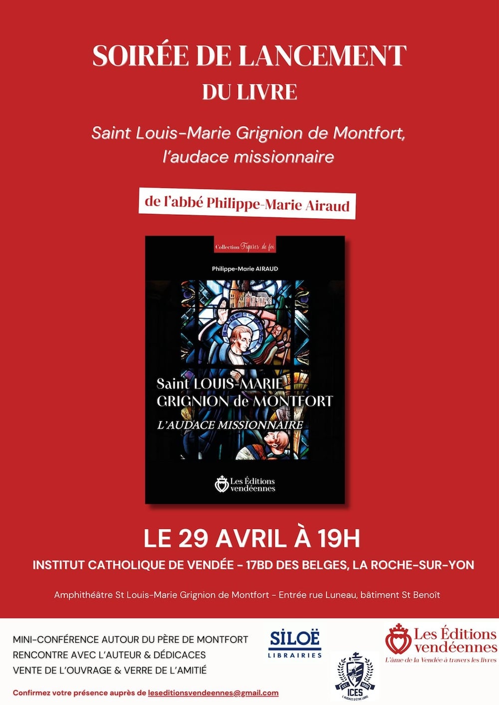 Soirée de lancement du livre de l'abbé Giraud à l'ICES
