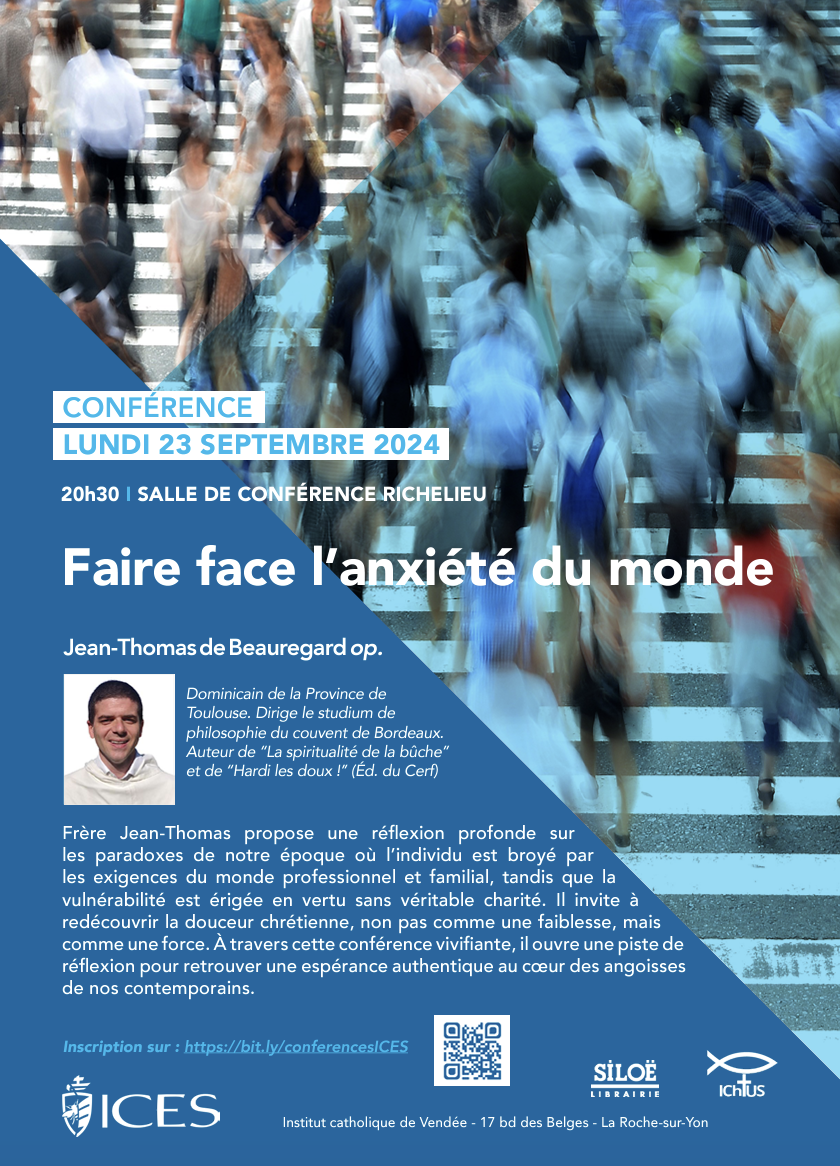 Conférence Jean-Thomas de Beauregard Faire face à l'anxiété du monde