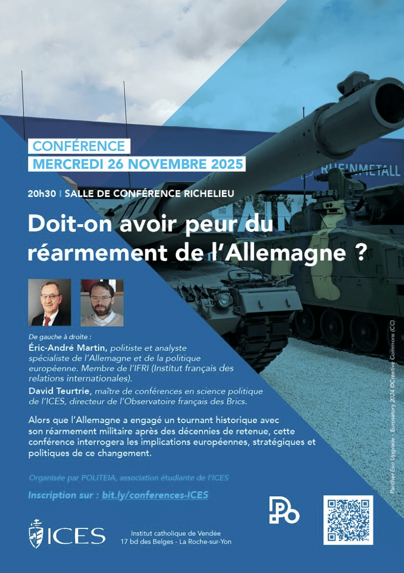 affiche de la conférence sur le réarmement de l'allemagne