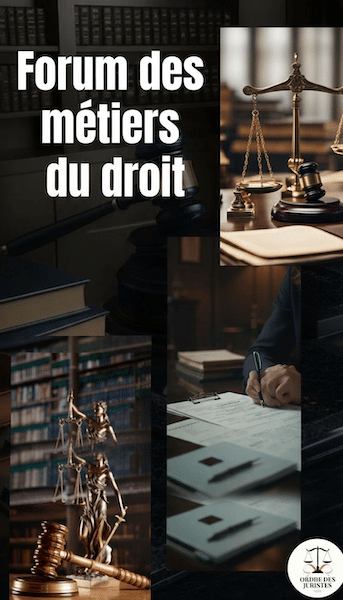 Forum des métiers du droit affiche de l'Ordre des Juristes