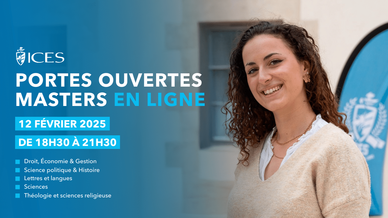 affiche pour la porte ouverte en ligne des masters qui aura lieu le 12 février
